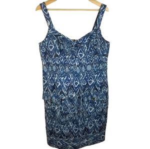 Maggy L Blue Empire Waist Bodycon Snap Pockets